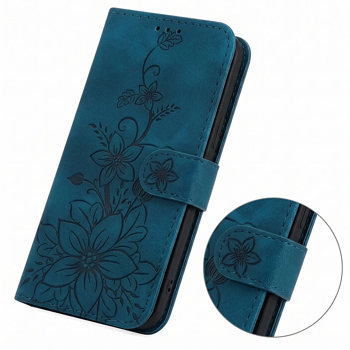 Acheter Avizar Étui portefeuille pour Galaxy A27 Motif Fleur de Lys avec Fonction Support