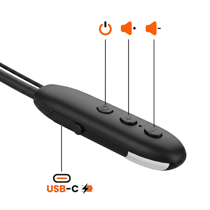 Avis LinQ Écouteurs Sans Fil Bluetooth Sport Tour de Cou Magnétique Autonomie 24h Noir
