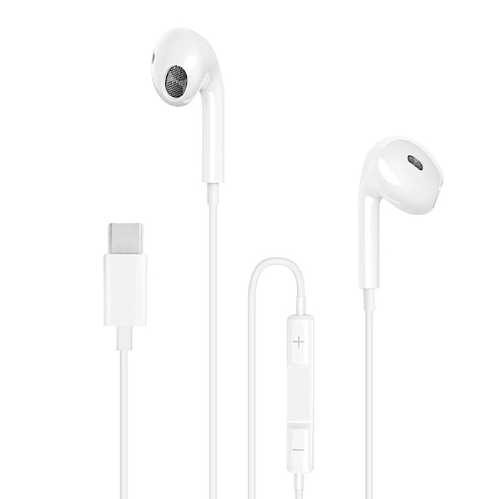 Avis Maxlife Écouteurs Filaires USB-C 1.2m avec Télécommande et Micro Son Immersif Blanc