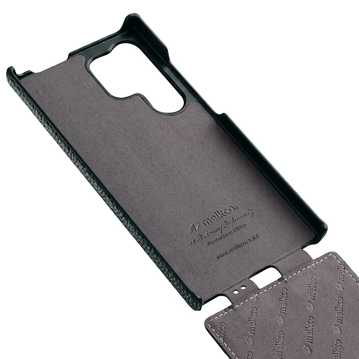 Melkco Étui pour Galaxy S26 Ultra Clapet Vertical Compatible MagSafe / Charge Qi2 Vert foncé pas cher