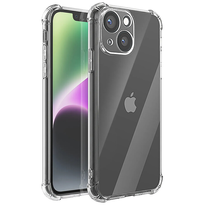 Mayaxess Coque pour iPhone 14 en Silicone Souple Antichoc avec Coins Renforcés Transparent