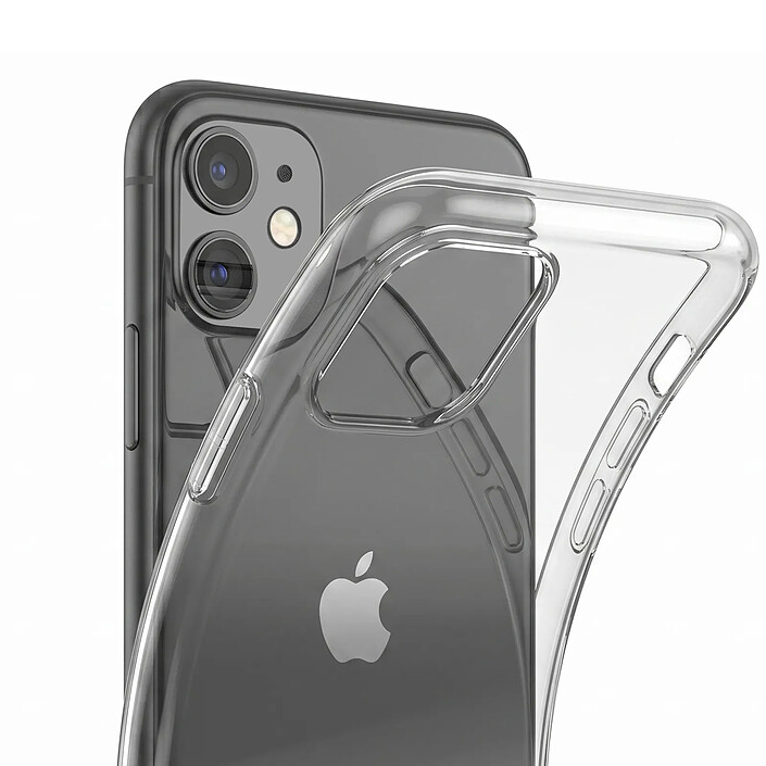 Mayaxess Coque pour iPhone 11 en Silicone Souple avec Bords Surélevés Antichoc Transparent pas cher
