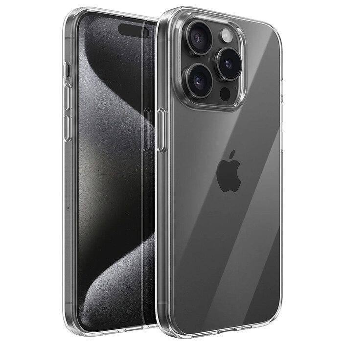 Mayaxess Coque pour iPhone 15 Pro en Silicone Gel Protection Souple et Fine Transparent
