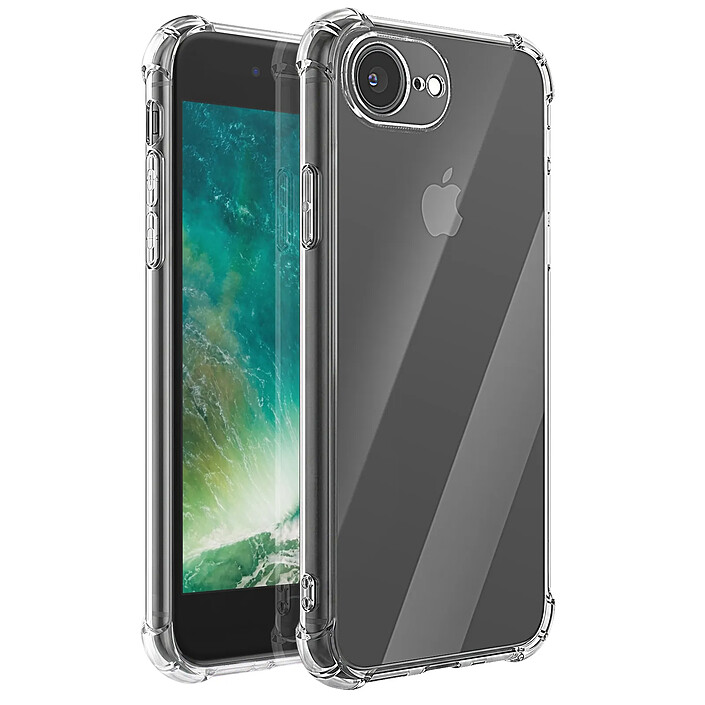 Mayaxess Coque pour iPhone 7 / 8 / SE avec Coins Renforcés Antichoc en Silicone Transparent