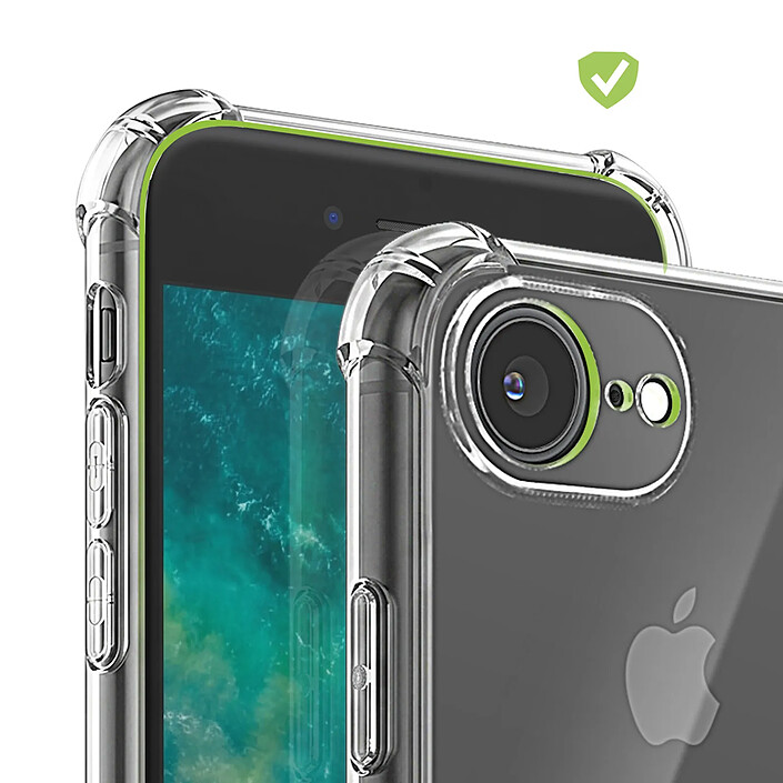 Acheter Mayaxess Coque pour iPhone 7 / 8 / SE avec Coins Renforcés Antichoc en Silicone Transparent