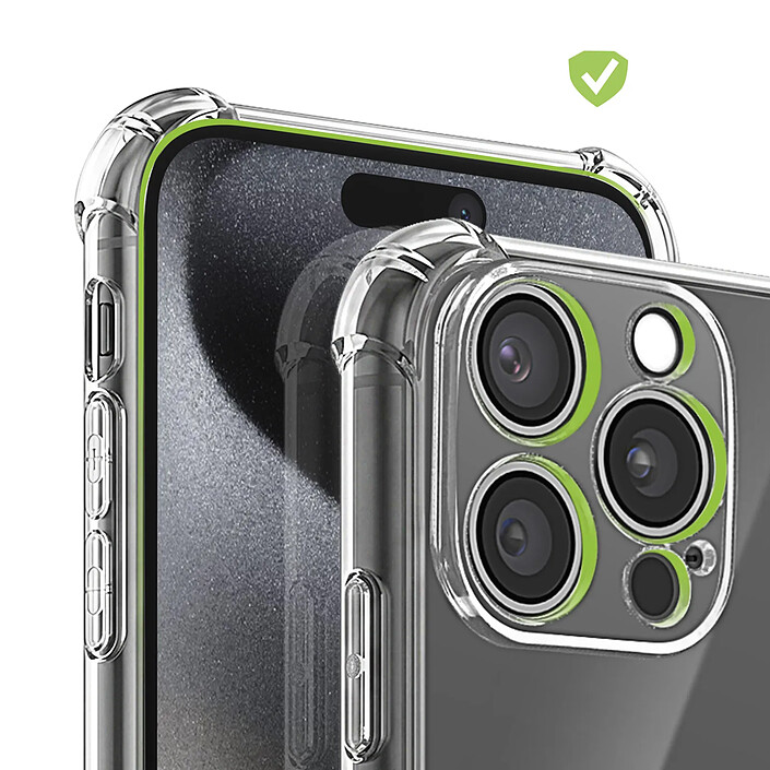 Acheter Mayaxess Coque pour iPhone 15 Pro Max Protection Antichoc avec Coins Renforcés Transparent