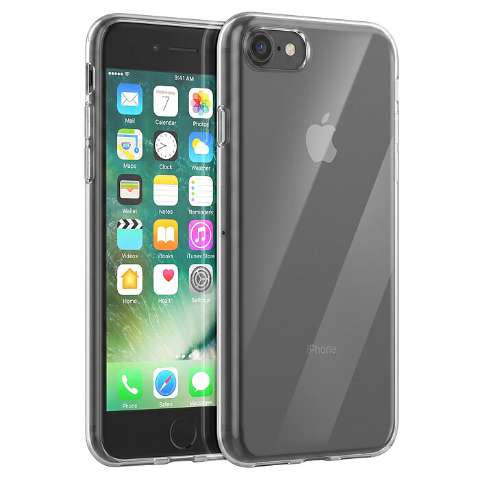 Mayaxess Coque pour iPhone SE 2022 en Silicone Fine avec Traitement Anti-condensation Transparent