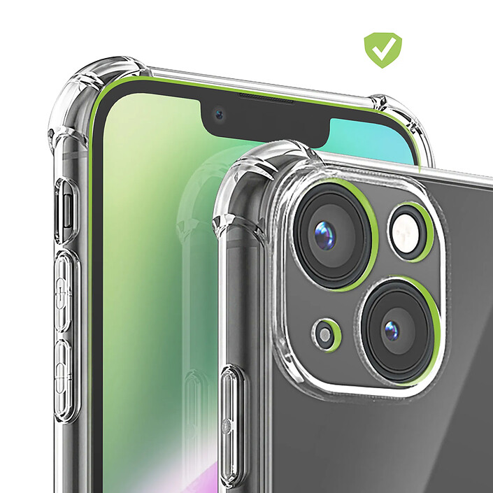 Acheter Mayaxess Coque pour iPhone 14 en Silicone Souple Antichoc avec Coins Renforcés Transparent