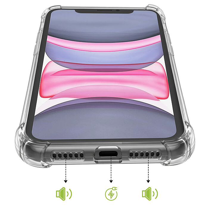 Mayaxess Coque pour iPhone 11 en Silicone avec Coins Renforcés Antichocs Transparent pas cher