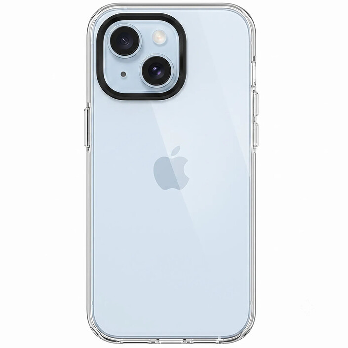 Rhinoshield Coque pour iPhone 15 Protection Antichoc 3,5m Anti-jaunissement Noir transparent