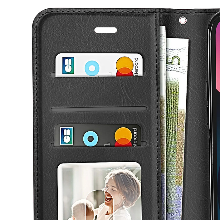 Mayaxess Etui Portefeuille pour iPhone 13 avec Dragonne et Support Vidéo Noir pas cher