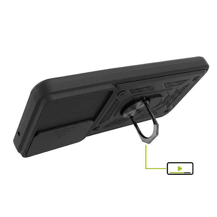 Avis Mayaxess Coque pour Galaxy A27 avec Cache Objectif Coulissant et Anneau Magnétique Noir