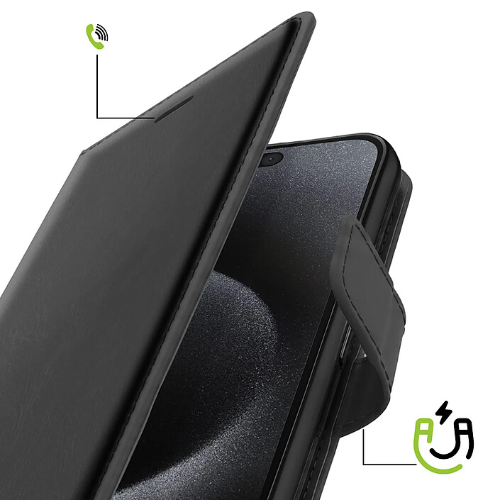 Avis Mayaxess Etui Portefeuille pour iPhone 15 Pro Max avec Dragonne et Support Vidéo Noir