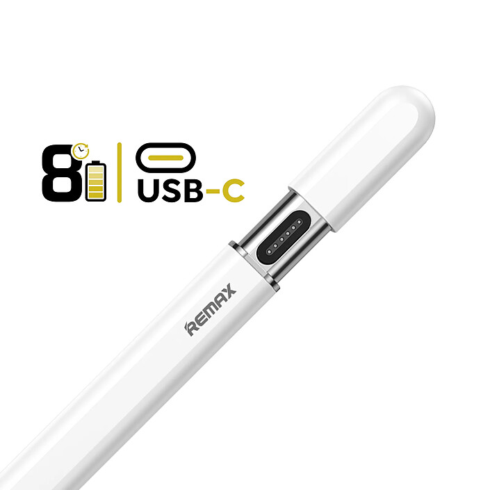 Avis Remax Stylet Tactile Bluetooth Magnétique pour iPad 2018 à 2024 avec Rejet de Paume Blanc