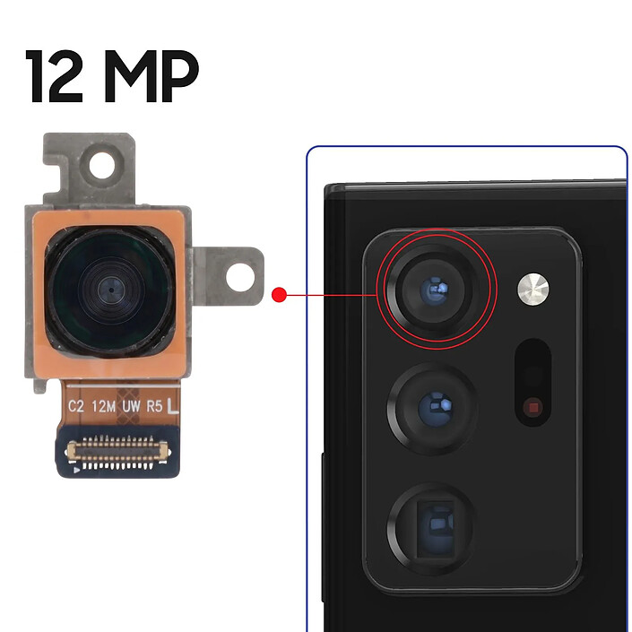 Avis Clappio Caméra Arrière Ultra Grand Angle 12MP pour Samsung Galaxy Note 20 Ultra