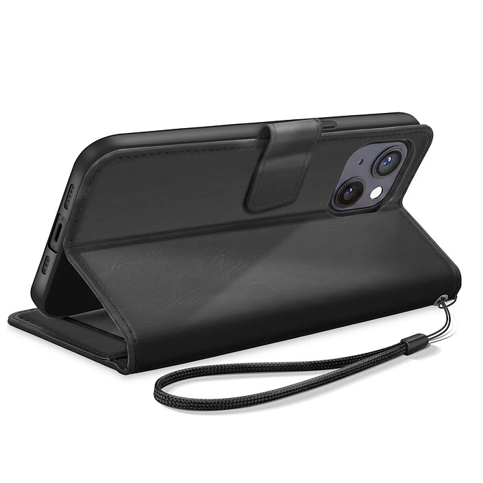 Acheter Mayaxess Etui Portefeuille pour iPhone 13 avec Dragonne et Support Vidéo Noir