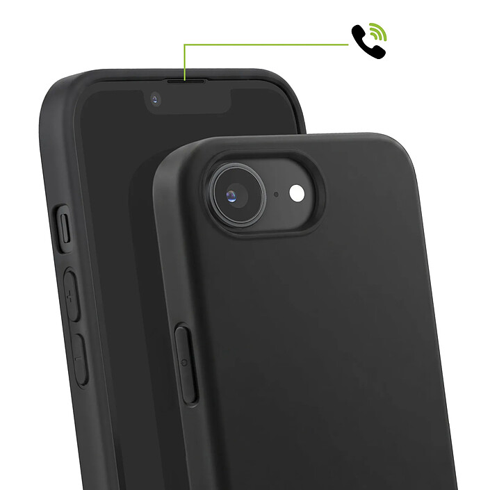 Avis Mayaxess Coque pour iPhone 16e en Silicone Souple avec Protection Sobre et Antichoc Noir
