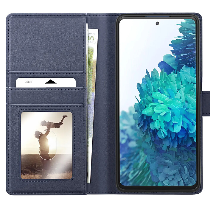 Mayaxess Étui Portefeuille pour Galaxy S20 FE Protection Anti-RFID avec Coque Détachable Bleu nuit pas cher