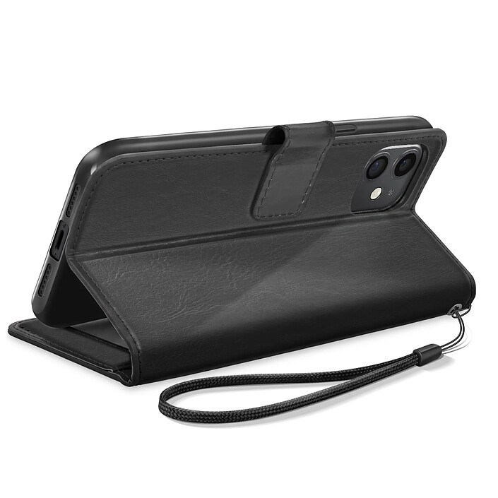 Acheter Mayaxess Etui Portefeuille pour iPhone 11 avec Dragonne et Support Vidéo Noir