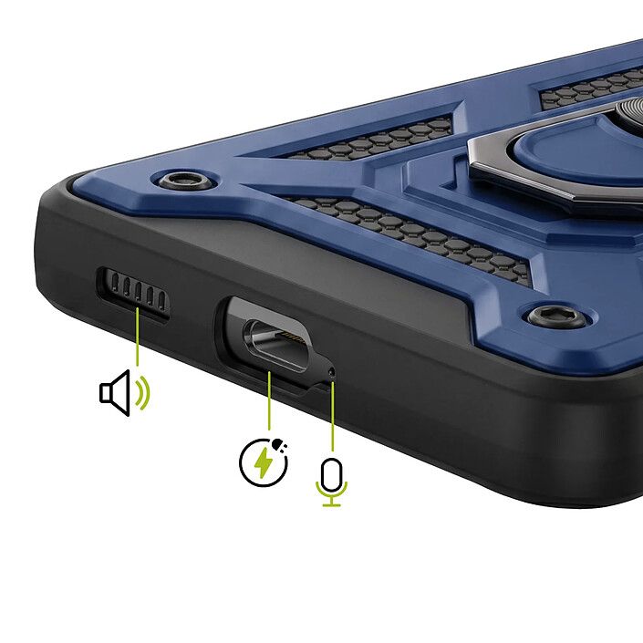 Acheter Mayaxess Coque pour Galaxy A53 5G avec Anneau Magnétique Rotatif et Cache Caméra Coulissant Bleu nuit
