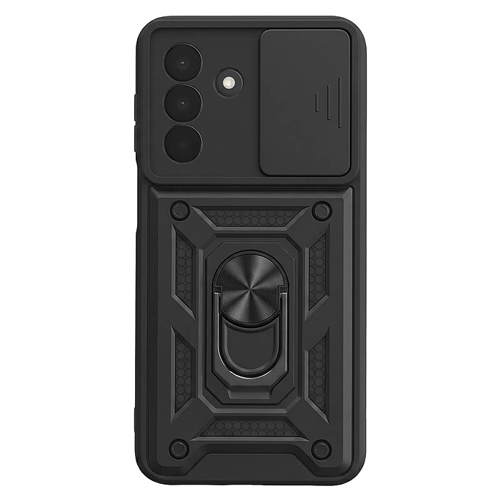 Mayaxess Coque pour Galaxy A27 avec Cache Objectif Coulissant et Anneau Magnétique Noir