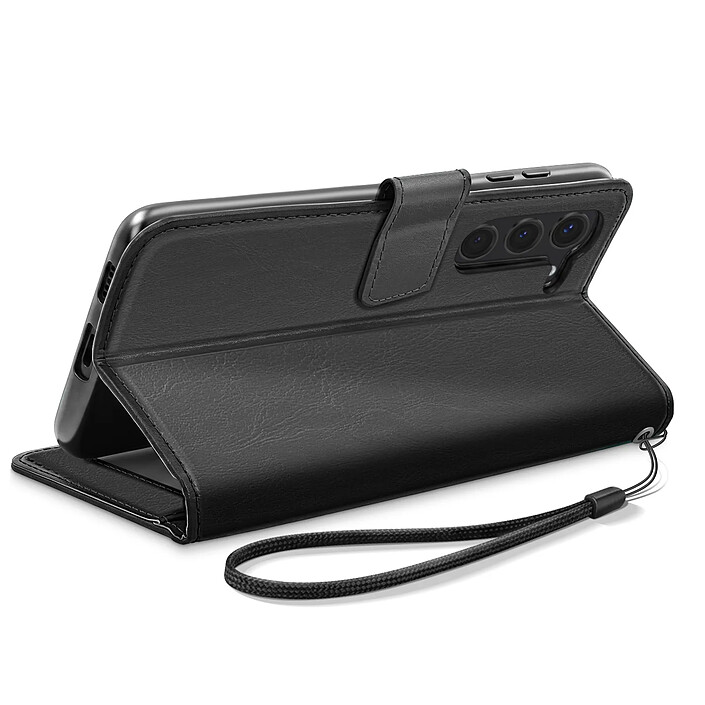 Acheter Mayaxess Etui Portefeuille pour Galaxy S23 avec Dragonne et Support Vidéo Noir