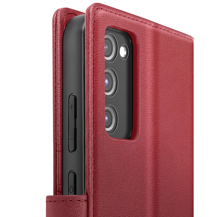 Acheter Mayaxess Étui Portefeuille pour Samsung Galaxy S20 FE Anti-RFID avec Coque Détachable Rouge
