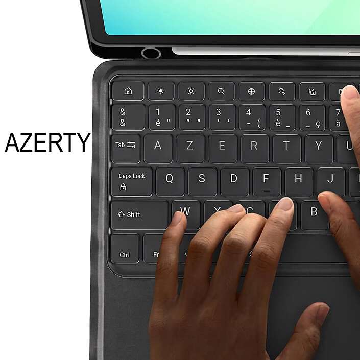 Avis Dux Ducis Étui Clavier Bluetooth pour Galaxy Tab A11 Plus / A9 Plus Rétroéclairé Noir