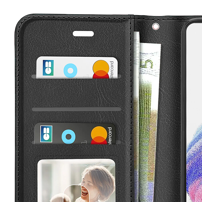 Mayaxess Etui Portefeuille pour Galaxy A53 5G avec Dragonne et Support Vidéo Noir pas cher