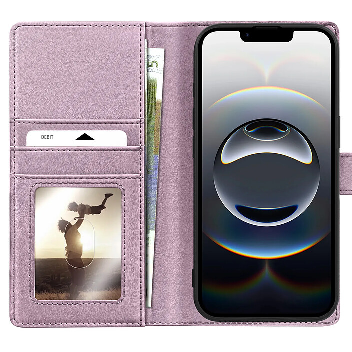Mayaxess Étui Portefeuille pour iPhone 16e Protection Anti-RFID avec Coque Détachable Rose champagne pas cher