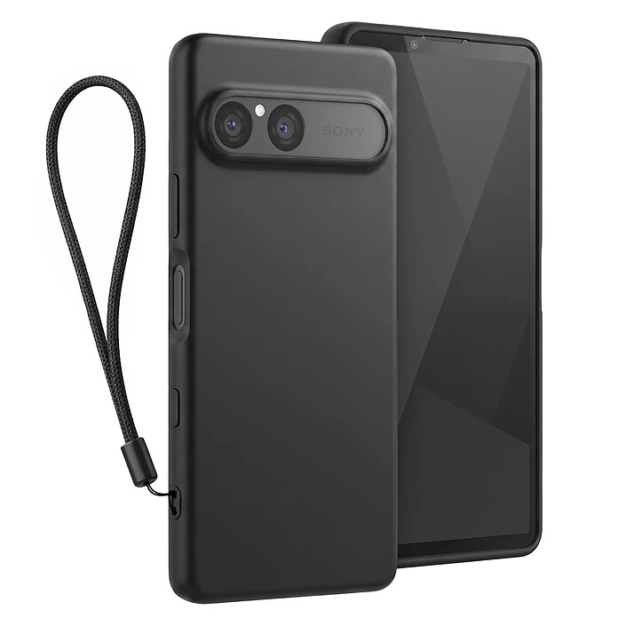 Avizar Coque pour Sony Xperia 10 VII Silicone Soft-Touch avec Dragonne Amovible
