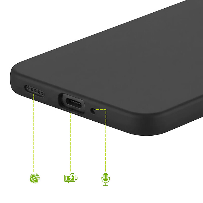 Acheter Mayaxess Coque pour Honor 600 Smart en Silicone Souple avec Bords Surélevés Noir