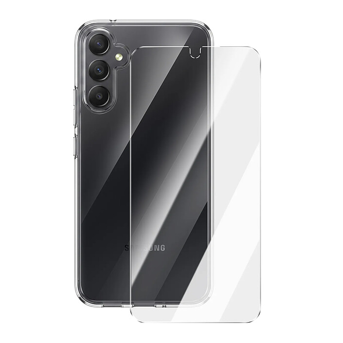 Mayaxess Pack de Protection pour Galaxy A34 5G avec Coque et Verre Trempé Renforcés Transparent
