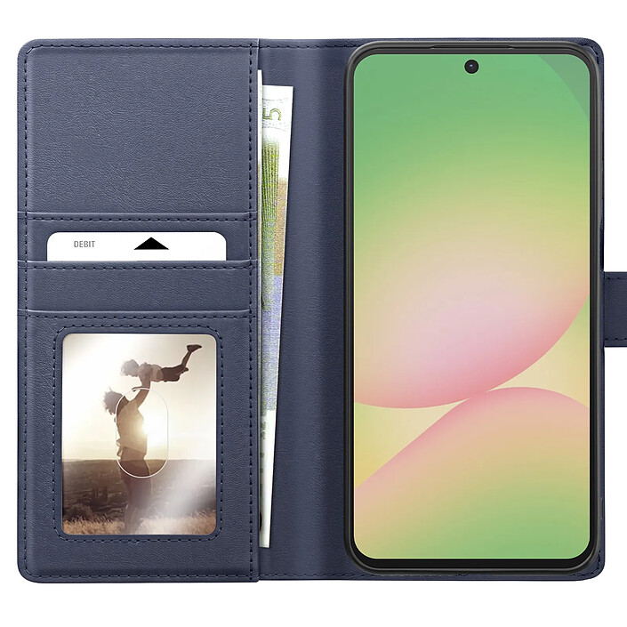 Mayaxess Étui Portefeuille pour Samsung Galaxy A56 Protection Anti-RFID Coque Détachable Bleu nuit pas cher