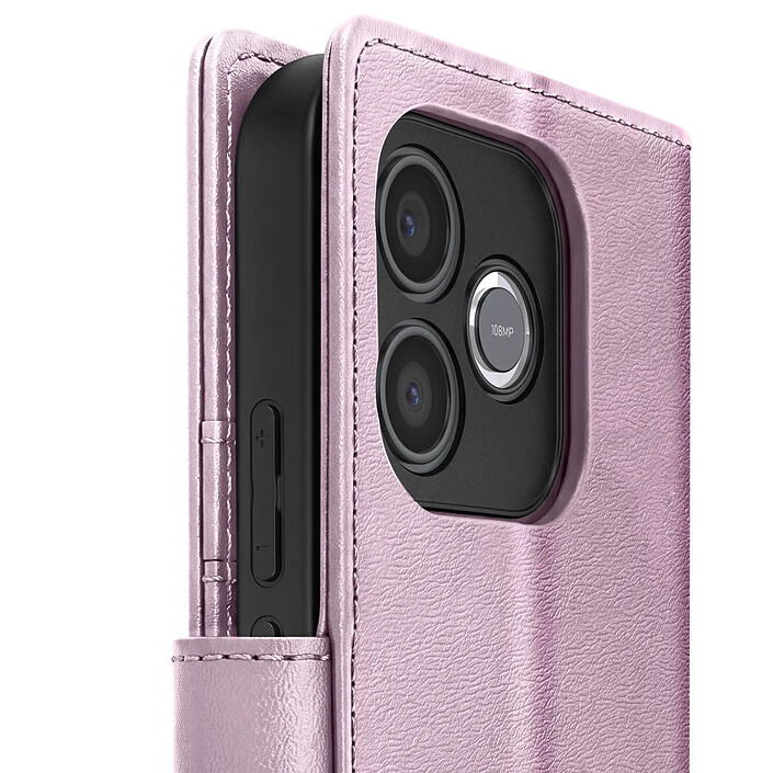 Acheter Mayaxess Étui Portefeuille pour Honor 600 Lite Anti-RFID avec Coque Détachable Rose champagne