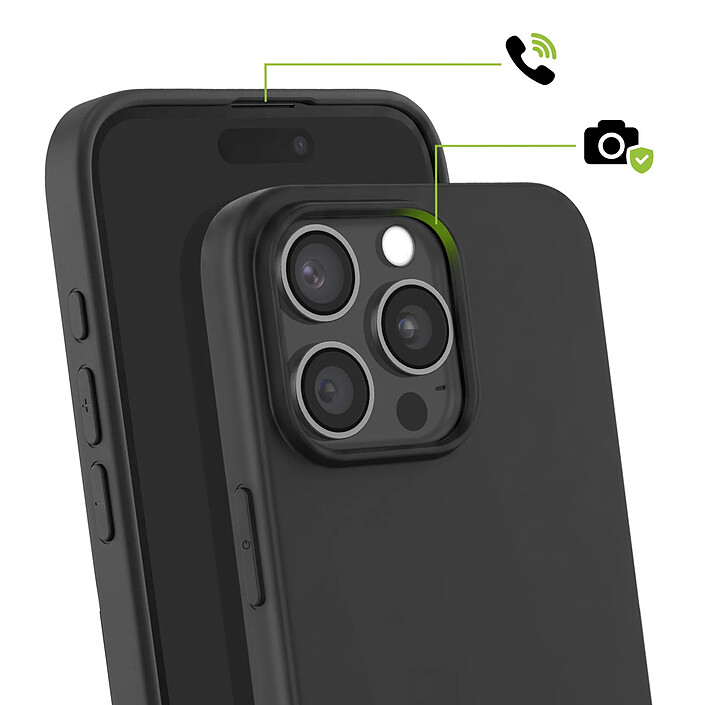 Avis Mayaxess Coque pour iPhone 15 Pro Max en Silicone Souple avec Protection Sobre Antichoc Noir