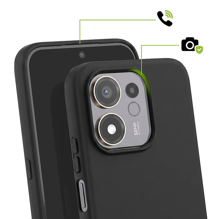 Avis Mayaxess Coque pour Honor 600 Smart en Silicone Souple avec Bords Surélevés Noir