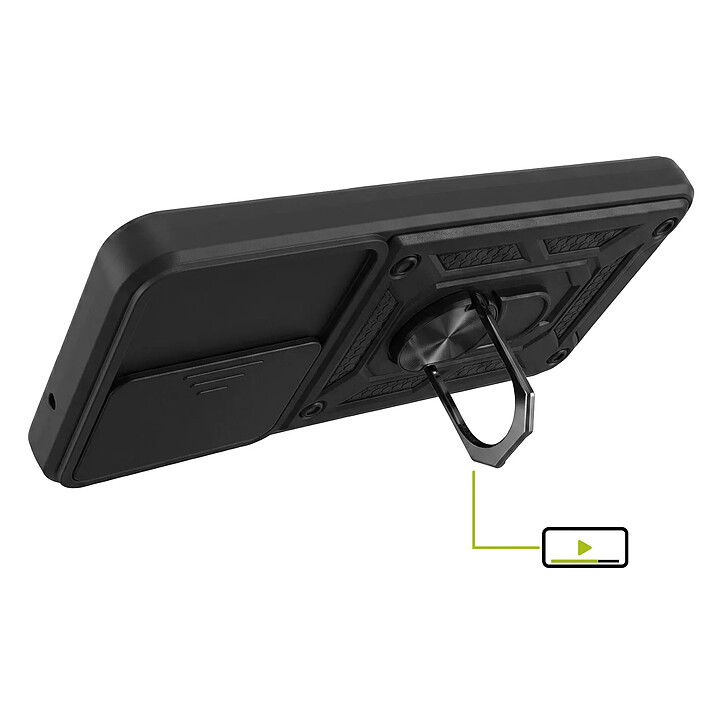 Avis Mayaxess Coque pour Galaxy S23 avec Cache Caméra Coulissant et Bague Magnétique Noir
