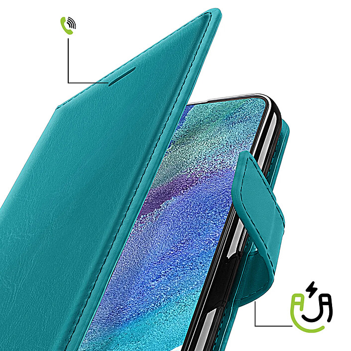 Avis Mayaxess Étui Portefeuille pour Samsung Galaxy S21 FE avec Dragonne Turquoise
