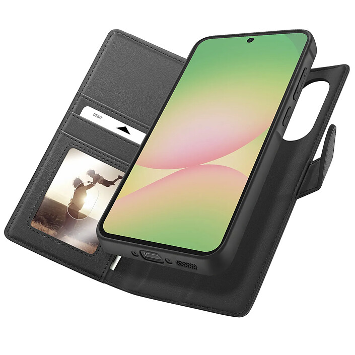 Mayaxess Étui Portefeuille pour Galaxy A56 Protection Anti-RFID avec Coque Détachable Noir