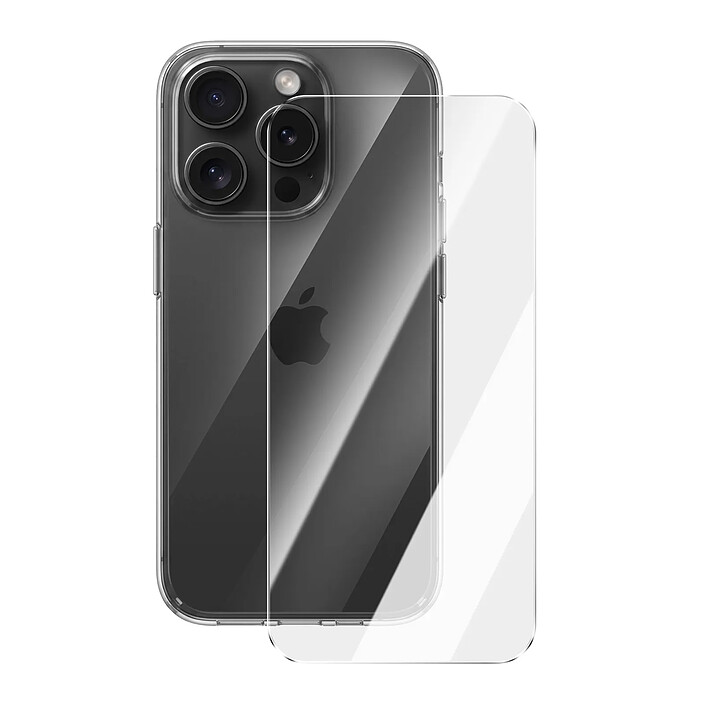 Mayaxess Coque et Verre Trempé pour iPhone 15 Pro Max Protection Intégrale Transparent