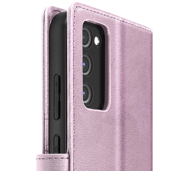 Acheter Mayaxess Étui Portefeuille pour Samsung Galaxy S20 FE Anti-RFID avec Coque Détachable Rose champagne