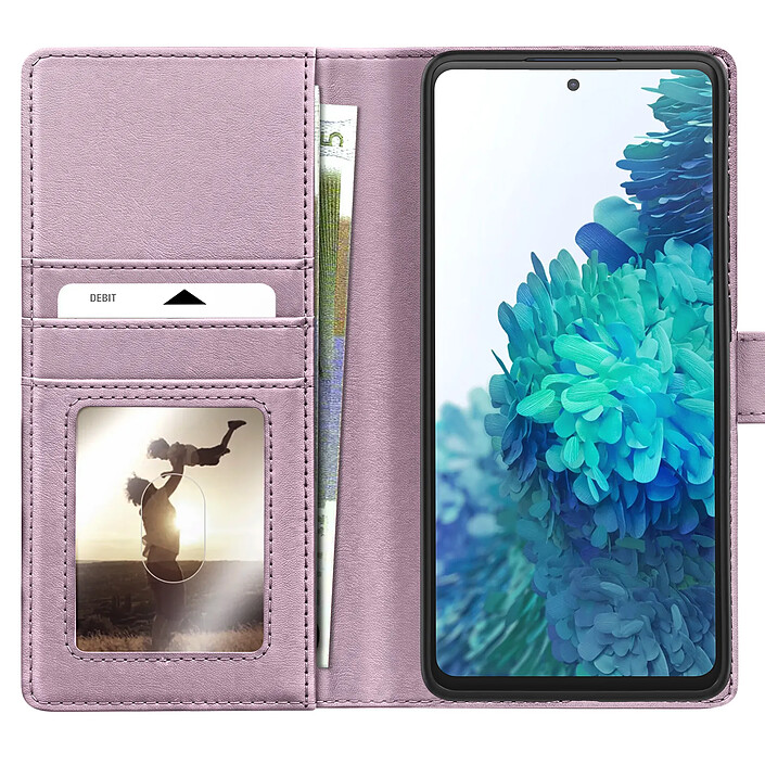 Mayaxess Étui Portefeuille pour Samsung Galaxy S20 FE Anti-RFID avec Coque Détachable Rose champagne pas cher