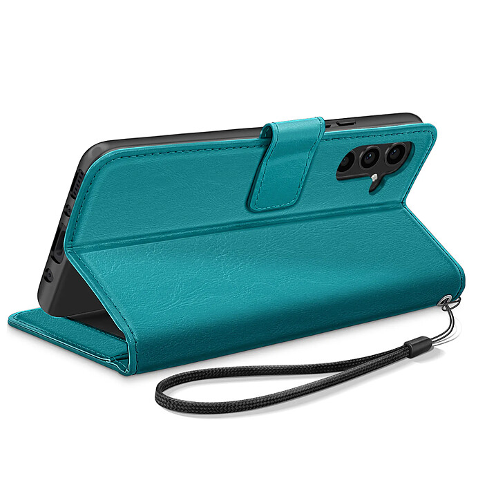 Acheter Mayaxess Étui Portefeuille pour Galaxy A34 5G avec Support Vidéo et Dragonne Turquoise
