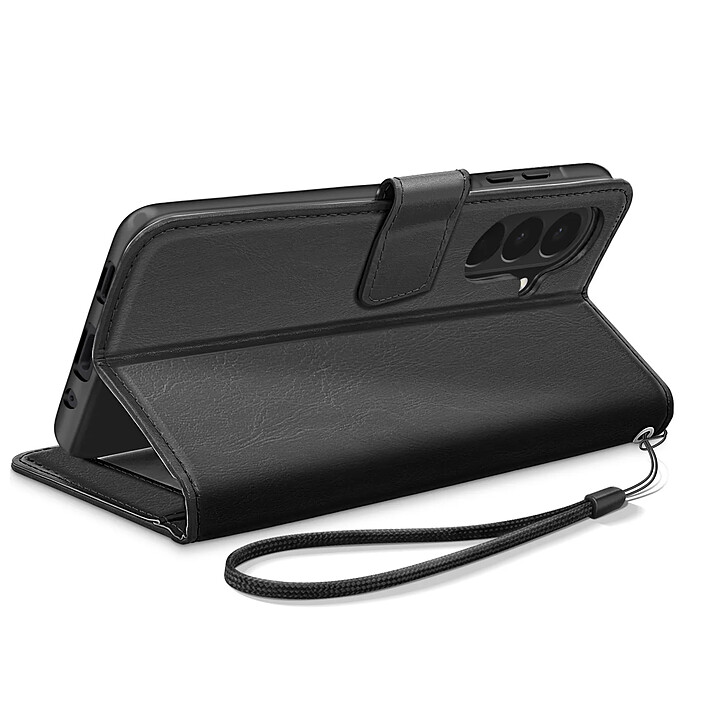 Acheter Mayaxess Etui Portefeuille pour Galaxy A27 avec Dragonne et Support Vidéo Noir