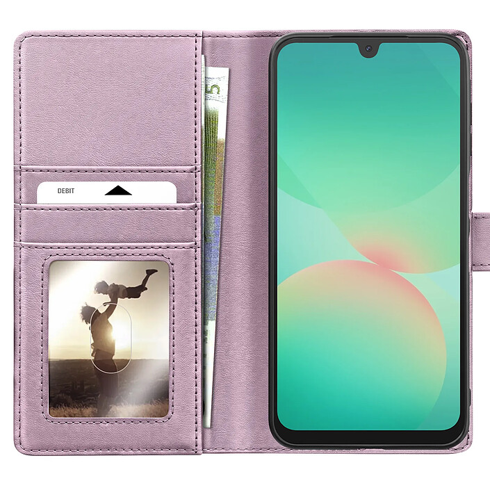 Mayaxess Étui Portefeuille pour Galaxy A26 Protection Anti-RFID avec Coque Détachable Rose champagne pas cher