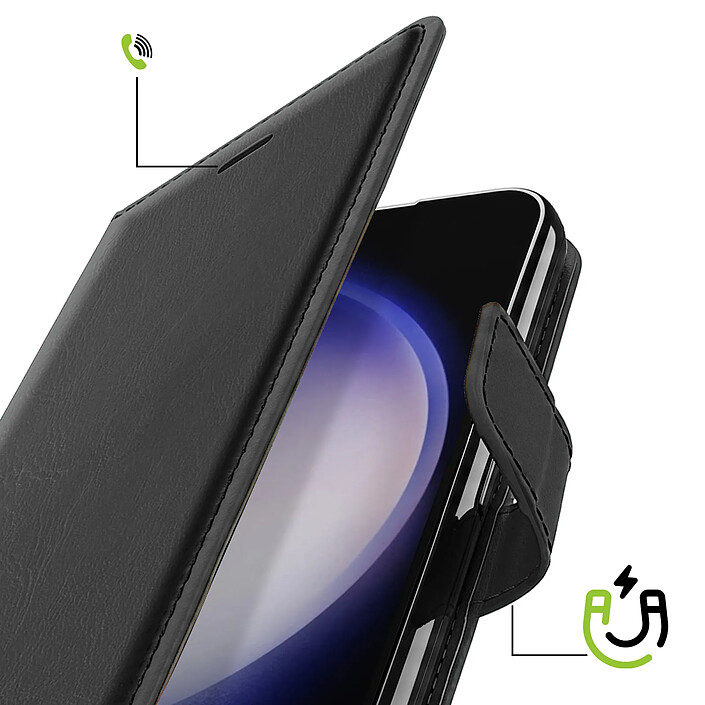 Avis Mayaxess Etui Portefeuille pour Galaxy S23 avec Dragonne et Support Vidéo Noir