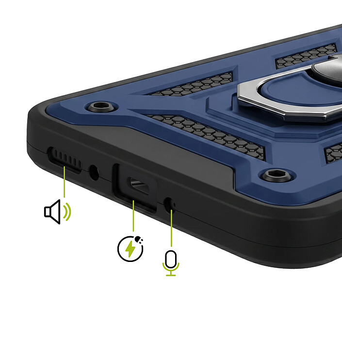 Acheter Mayaxess Coque pour Galaxy A34 5G avec Anneau Magnétique Rotatif et Cache Caméra Coulissant Bleu nuit