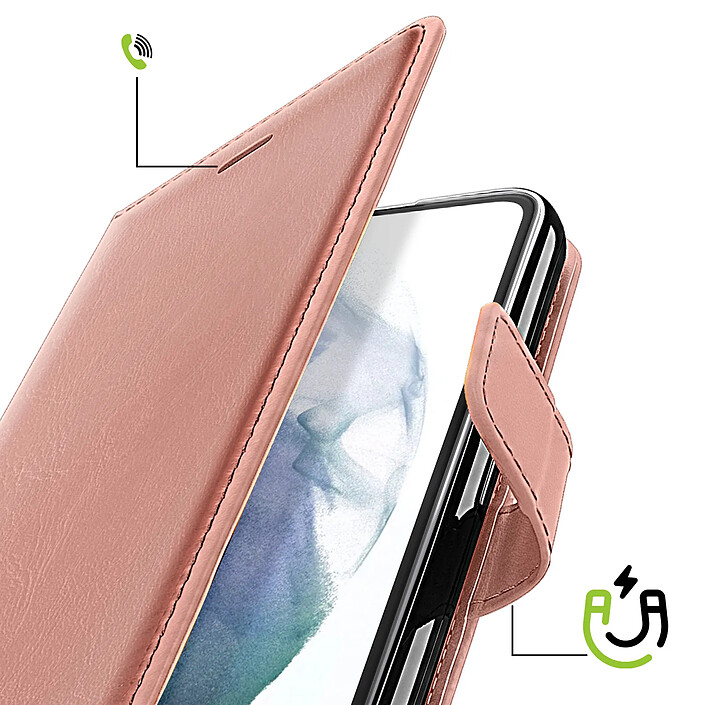 Avis Mayaxess Étui Portefeuille pour Samsung Galaxy S21 avec Dragonne Rose gold