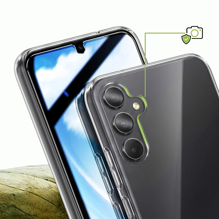 Avis Mayaxess Pack de Protection pour Galaxy A34 5G avec Coque et Verre Trempé Renforcés Transparent